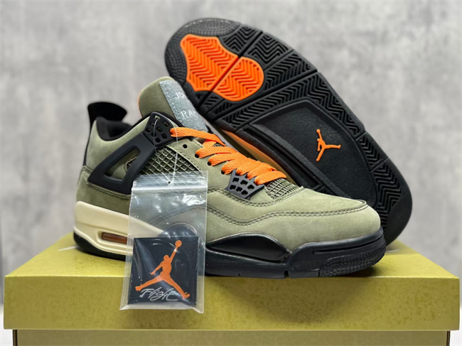 Women's Running weapon Jordan 4 Olive Shoes 033
